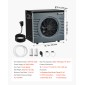 Αντλία θερμότητας πισίνας VEVOR 4920 W, Ηλεκτρικός θερμαντήρας πισίνας για πάνω από 18 m³, Max COP 5,29, Χαμηλό θόρυβο, Προστασία GFCI, 15-40 ℃ Θερμοκρασία θέρμανσης για κολύμπι και γυμναστική, 220V 50Hz
