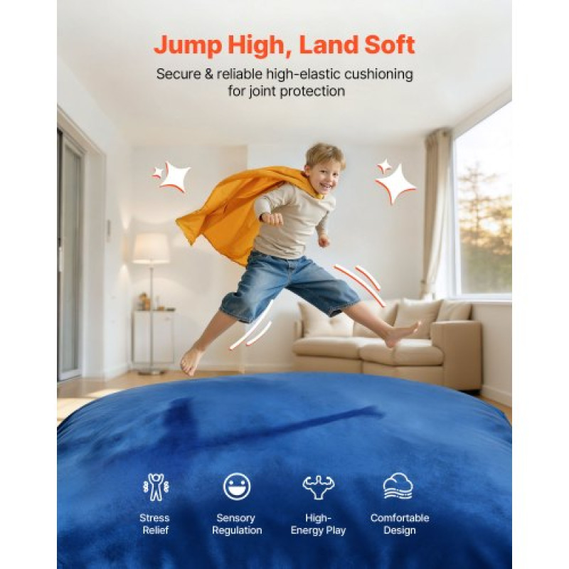 VEVOR Crash Pad, 1500 x 1500 mm Crash Pad για παιδιά Αισθητήριο με μπλοκ αφρού & κάλυμμα που πλένεται, γιγαντιαίο μαξιλάρι, μεγάλη ζώνη προσγείωσης από μαλακό αφρό, Εξοπλισμός δωματίου για παιδιά που πηδούν, χαλαρώνουν, παίζουν