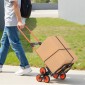 Καροτσάκι αναρρίχησης σκάλας VEVOR, 54 κιλά ικανότητα αναρρίχησης σκάλας, φορητό πτυσσόμενο καρότσι με τηλεσκοπική λαβή, 6 ρόδες και 2 κορδόνια bungee, κούκλα αναρρίχησης σκάλας για σπίτι, παντοπωλεία, αποθήκη