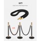 VEVOR 2 τεμ. Μαύρα βελούδινα σχοινιά Stanchion, 1,5 m Crowd Control Stanchion Μαύρα βελούδινα σχοινιά με χρυσούς γάντζους, σχοινί χαλιού Post Queue Barrier για εκδηλώσεις χαλί Κινηματογράφοι Μεγάλα εγκαίνια Ξενοδοχεία Πάρτι