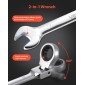 Σετ κλειδιών καστάνιας VEVOR Flex-Head, SAE και Metric, 30 τεμαχίων, 72 δοντιών, Cr-V Steel Ratchet Flexible Combined Wrench Set with Roll Up Pouch, για γενικές επισκευές οικιακής χρήσης και αυτοκινήτων, ασημί
