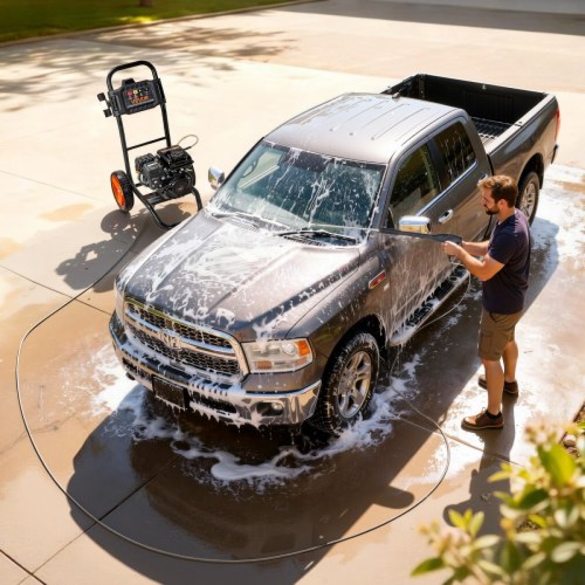 VEVOR Gas Pressure Washer 2900 PSI and Max 7 L/min, Αναβάθμιση αντλίας αλουμινίου με πιστόλι ψεκασμού και ραβδί, σετ 4 ακροφυσίων, πλυντήριο πίεσης αερίου για αυτοκίνητα, φράχτες, δρόμους, σπίτια, αίθρια, έπιπλα
