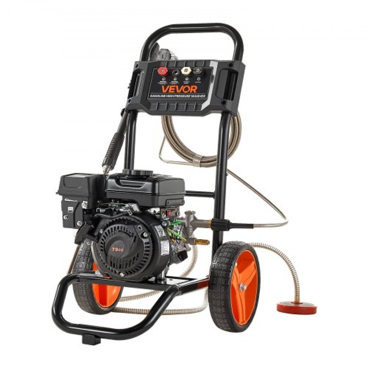 VEVOR Gas Pressure Washer 2900 PSI and Max 7 L/min, Αναβάθμιση αντλίας αλουμινίου με πιστόλι ψεκασμού και ραβδί, σετ 4 ακροφυσίων, πλυντήριο πίεσης αερίου για αυτοκίνητα, φράχτες, δρόμους, σπίτια, αίθρια, έπιπλα