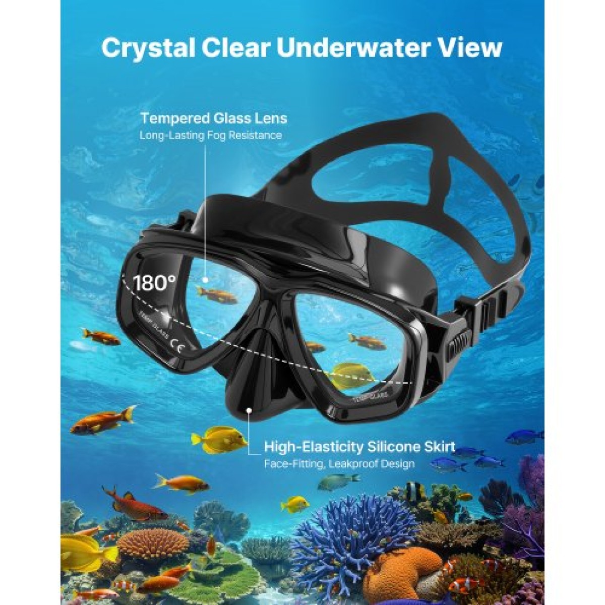 Mini Scuba Tank VEVOR, φορητή δεξαμενή κατάδυσης 1L για υποβρύχια αναπνοή, επαναχρησιμοποιούμενος κύλινδρος κατάδυσης πνεύμονα έως 20 λεπτά, μπουκάλι πόνυ έκτακτης ανάγκης διάσωσης με προσαρμογέα και γυαλιά για κολύμβηση με αναπνευστήρα