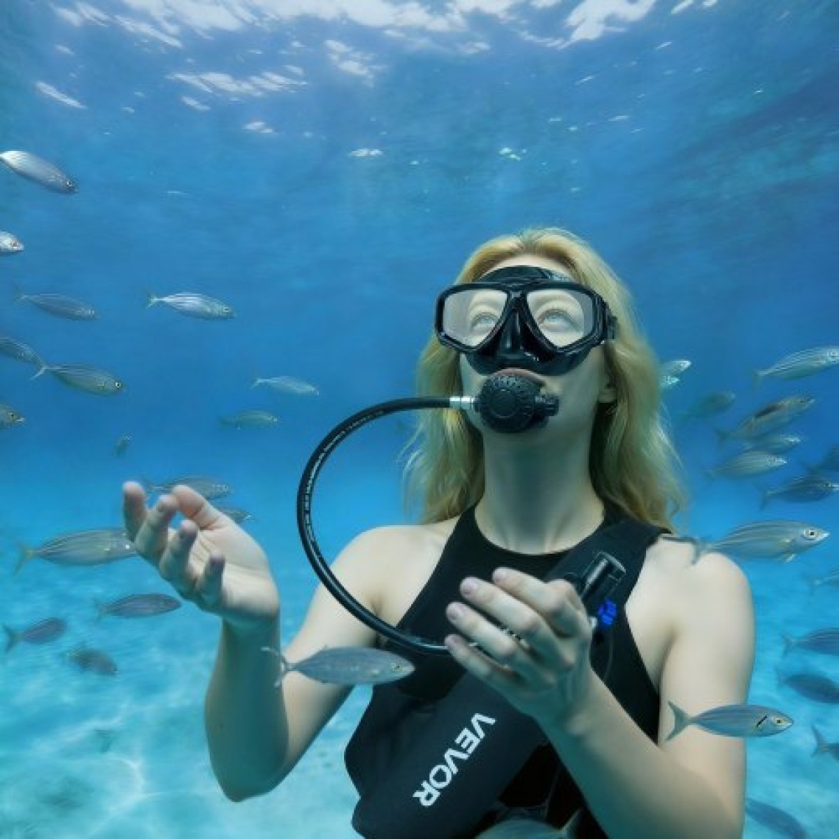 Mini Scuba Tank VEVOR, φορητή δεξαμενή κατάδυσης 1L για υποβρύχια αναπνοή, επαναχρησιμοποιούμενος κύλινδρος κατάδυσης πνεύμονα έως 20 λεπτά, μπουκάλι πόνυ έκτακτης ανάγκης διάσωσης με προσαρμογέα και γυαλιά για κολύμβηση με αναπνευστήρα