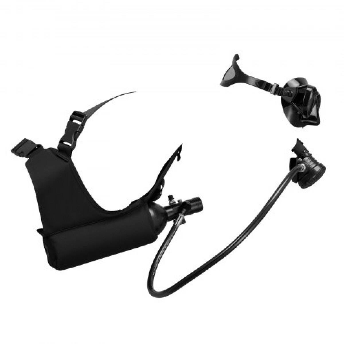 Mini Scuba Tank VEVOR, φορητή δεξαμενή κατάδυσης 1L για υποβρύχια αναπνοή, επαναχρησιμοποιούμενος κύλινδρος κατάδυσης πνεύμονα έως 20 λεπτά, μπουκάλι πόνυ έκτακτης ανάγκης διάσωσης με προσαρμογέα και γυαλιά για κολύμβηση με αναπνευστήρα