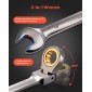 Σετ κλειδιών καστάνιας VEVOR Flex-Head, 24 τεμαχίων SAE και Metric, 72 δόντια, Cr-V Steel Ratchet εύκαμπτο συνδυαστικό κλειδί με θήκη αποθήκευσης, για γενικά νοικοκυριά, επισκευές αυτοκινήτων, γκρι νικέλιο