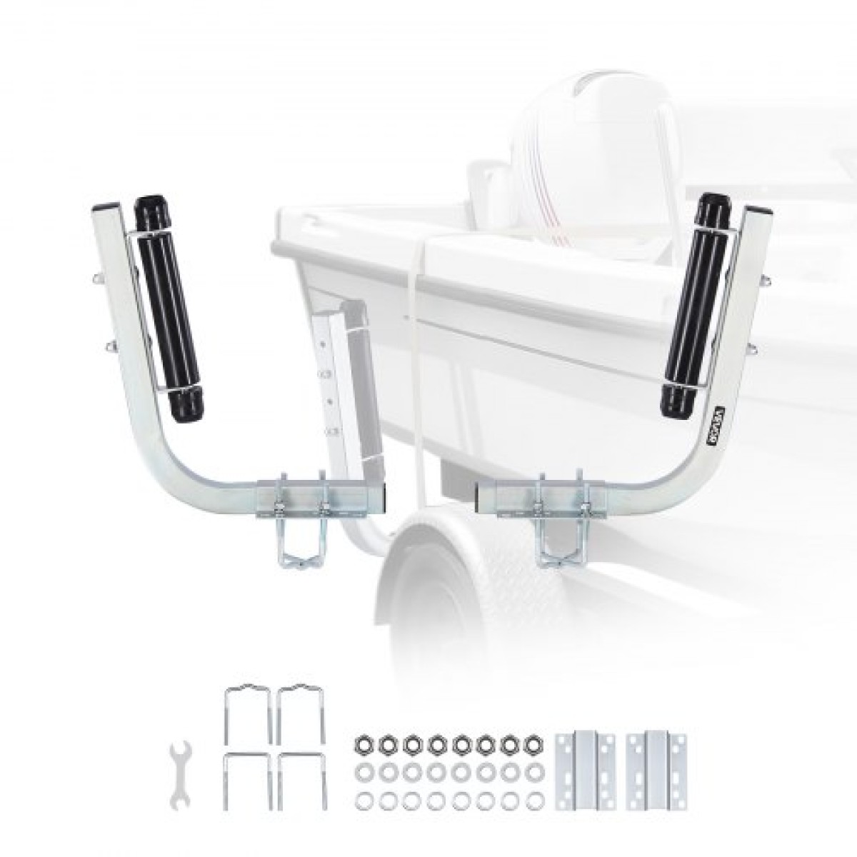VEVOR Boat Trailer Guides, 470 mm/520 mm Height Adjustable Trailers Guide, 2PCS Thickened High-Duty Trailer Guide-Ons with Smooth Roller Guiding, για σκάφη V-Hull, Σκάφη μικρού έως μεσαίου μεγέθους