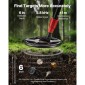 Ανιχνευτής μετάλλων VEVOR, 152,4 mm, Ελαφρύς ανιχνευτής μετάλλων με οθόνη LCD, P68 αδιάβροχο πηνίο αναζήτησης, ρυθμιζόμενος ανιχνευτής χρυσού υψηλής ακρίβειας 580-860 mm, εύκολος στη χρήση, για ανίχνευση χρυσού θησαυρού