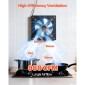 VEVOR 25,4 cm ανεμιστήρας εξάτμισης, 988 CFM ανεμιστήρας υψηλής ταχύτητας επιτοίχιας βάσης με έλεγχο ταχύτητας, χαμηλής κατανάλωσης, φορητός εξαγωγέας εξαερισμού για σοφίτα, γκαράζ, υπόγειο, εργαστήριο, κουζίνα, κοτέτσι, μαύρο