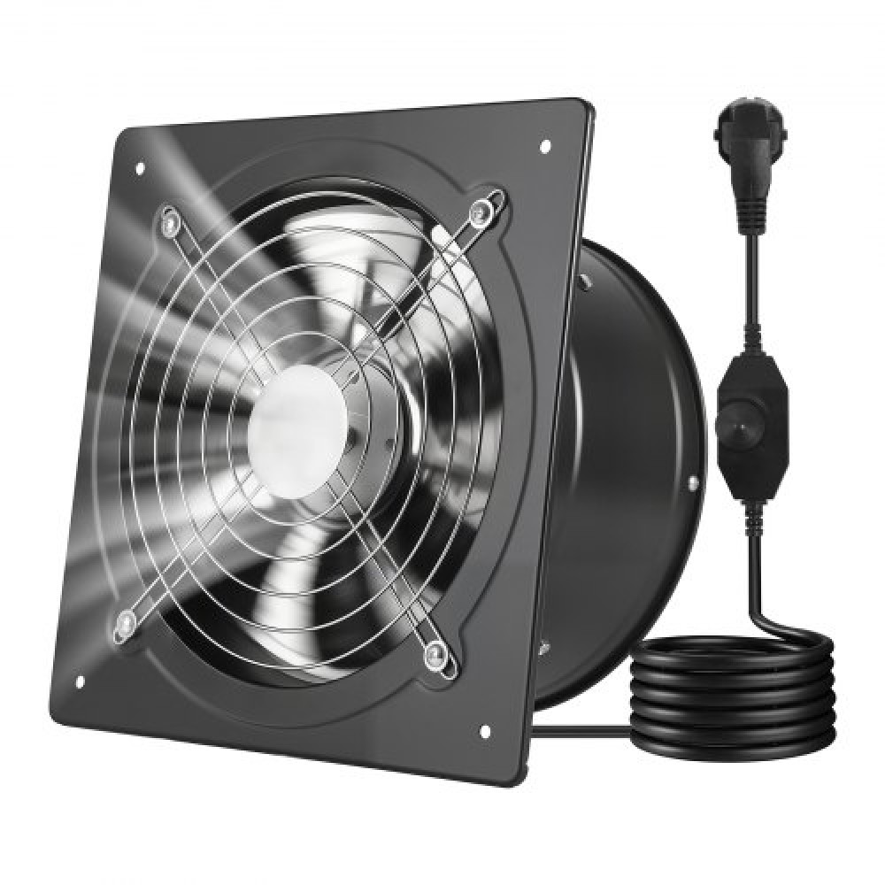 VEVOR 25,4 cm ανεμιστήρας εξάτμισης, 988 CFM ανεμιστήρας υψηλής ταχύτητας επιτοίχιας βάσης με έλεγχο ταχύτητας, χαμηλής κατανάλωσης, φορητός εξαγωγέας εξαερισμού για σοφίτα, γκαράζ, υπόγειο, εργαστήριο, κουζίνα, κοτέτσι, μαύρο
