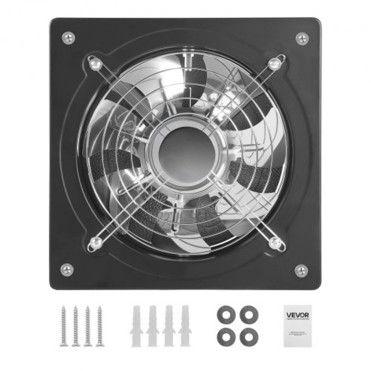 VEVOR 25,4 cm ανεμιστήρας εξάτμισης, 988 CFM ανεμιστήρας υψηλής ταχύτητας επιτοίχιας βάσης με έλεγχο ταχύτητας, χαμηλής κατανάλωσης, φορητός εξαγωγέας εξαερισμού για σοφίτα, γκαράζ, υπόγειο, εργαστήριο, κουζίνα, κοτέτσι, μαύρο