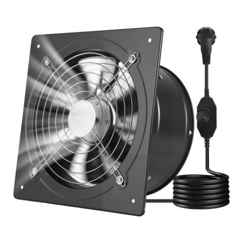 VEVOR 25,4 cm ανεμιστήρας εξάτμισης, 988 CFM ανεμιστήρας υψηλής ταχύτητας επιτοίχιας βάσης με έλεγχο ταχύτητας, χαμηλής κατανάλωσης, φορητός εξαγωγέας εξαερισμού για σοφίτα, γκαράζ, υπόγειο, εργαστήριο, κουζίνα, κοτέτσι, μαύρο