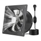 VEVOR 25,4 cm ανεμιστήρας εξάτμισης, 988 CFM ανεμιστήρας υψηλής ταχύτητας επιτοίχιας βάσης με έλεγχο ταχύτητας, χαμηλής κατανάλωσης, φορητός εξαγωγέας εξαερισμού για σοφίτα, γκαράζ, υπόγειο, εργαστήριο, κουζίνα, κοτέτσι, μαύρο
