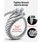 Κιτ συρματόσχοινου VEVOR 3,2 mm, μήκους 12,2 m, καλώδιο σύρματος από ανοξείδωτο χάλυβα 316, αντοχή σε θραύση 7,1 kN, κατασκευή 7 x 7 σκελών, χαλύβδινο καλώδιο για σύστημα κιγκλιδώματος καταστρώματος, πέργκολα κήπου, φώτα χορδών