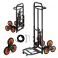 Καροτσάκι αναρρίχησης σκαλοπατιών VEVOR, 100 kg, ικανότητα αναρρίχησης σκάλας, πτυσσόμενο καρότσι βαρέως τύπου με τηλεσκοπική λαβή, 6 ρόδες και 2 κορδόνια bungee, κούκλα αναρρίχησης σκάλας για σπίτι, παντοπωλεία, αποθήκη