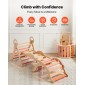 VEVOR Pikler Triangle Set, 9 σε 1 Toddler Climbing Toys Indoor, με 2 Ξύλινα Αυτοκίνητα, Μαξιλάρι, Τρίγωνο, Αψίδα και Ράμπα, Φορτίο 68 κιλών, Πτυσσόμενο Σετ αναρρίχησης Montessori για νήπια και παιδιά, πορτοκαλί