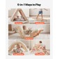 VEVOR Pikler Triangle Set, 9 σε 1 Toddler Climbing Toys Indoor, με 2 Ξύλινα Αυτοκίνητα, Μαξιλάρι, Τρίγωνο, Αψίδα και Ράμπα, Φορτίο 68 κιλών, Πτυσσόμενο Σετ αναρρίχησης Montessori για νήπια και παιδιά, πορτοκαλί