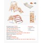 VEVOR Pikler Triangle Set, 9 σε 1 Toddler Climbing Toys Indoor, με 2 Ξύλινα Αυτοκίνητα, Μαξιλάρι, Τρίγωνο, Αψίδα και Ράμπα, Φορτίο 68 κιλών, Πτυσσόμενο Σετ αναρρίχησης Montessori για νήπια και παιδιά, πορτοκαλί