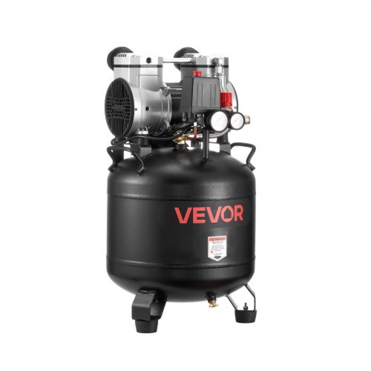VEVOR 30L Air Compressor, 1,5KW 113L/min at 6,2 Bar Air Compressors, Max 10 Bar Pressure Oil-free Tank Compressor for Auto Repair, Infletting ελαστικών, Spray Paining, Woodwork Nailing
