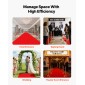 VEVOR Stanchion Post, 6 τμχ Σετ Crowd Control Barrier με Κόκκινο Χαλί, 4 Red Velvet Σχοινιά, Ανοξείδωτο Χρυσό Stanchion Post Queue με Κοίλη Βάση για Θέατρο, Πάρτυ, Γάμο, Έκθεση (Χρυσός)