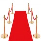 VEVOR Stanchion Post, 6 τμχ Σετ Crowd Control Barrier με Κόκκινο Χαλί, 4 Red Velvet Σχοινιά, Ανοξείδωτο Χρυσό Stanchion Post Queue με Κοίλη Βάση για Θέατρο, Πάρτυ, Γάμο, Έκθεση (Χρυσός)