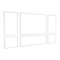 VEVOR Molding Wall Pack 3, Κιτ πάνελ με σκοτάδι, Ελαφρύ βαμμένο πολυστυρένιο, Εύκολη εγκατάσταση Έντονη επένδυση τοίχου για εσωτερική διακόσμηση Σαλόνι, Υπνοδωμάτιο, Σπίτι, Λευκό (58x143 + 58x58 cm)