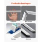 VEVOR Molding Wall Pack 3, Κιτ πάνελ με σκοτάδι, Ελαφρύ βαμμένο πολυστυρένιο, Εύκολη εγκατάσταση Έντονη επένδυση τοίχου για εσωτερική διακόσμηση Σαλόνι, Υπνοδωμάτιο, Σπίτι, Λευκό (58x143 + 58x58 cm)