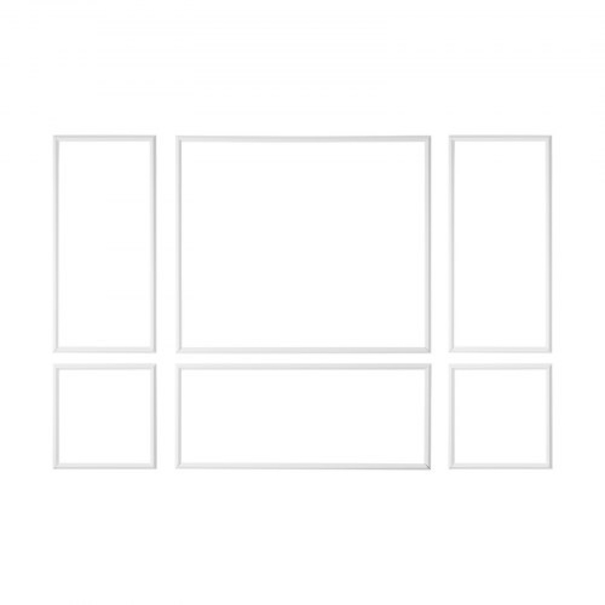 VEVOR Molding Wall Pack 3, Κιτ πάνελ με σκοτάδι, Ελαφρύ βαμμένο πολυστυρένιο, Εύκολη εγκατάσταση Έντονη επένδυση τοίχου για εσωτερική διακόσμηση Σαλόνι, Υπνοδωμάτιο, Σπίτι, Λευκό (58x143 + 58x58 cm)