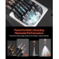 VEVOR Fuel Injector Cleaner Tester, 9 Test Mode, 6-Cylinder 28kHz Ultrasonic Cleaning Machine ρυθμιζόμενο 12V/70V/120V for EFI/FSI/GDI, Injector Cleaner Machine with Drain Valve for Car & Motorcycle
