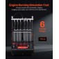 VEVOR Fuel Injector Cleaner Tester, 9 Test Mode, 6-Cylinder 28kHz Ultrasonic Cleaning Machine ρυθμιζόμενο 12V/70V/120V for EFI/FSI/GDI, Injector Cleaner Machine with Drain Valve for Car & Motorcycle