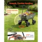 VEVOR Garden Dump Cart, 272 kg Poly Dump Cart, Garden Carts Dumps Wagon με μηχανισμό Quick-Dumps 90°, περιστρεφόμενους τροχούς 180°, εύκαμπτα περιστρεφόμενα ρουλεμάν 270°, Yard Wagon για φυτά, έδαφος, καλλιέργειες