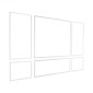 VEVOR Molding Wall Pack 3, Κιτ πάνελ με σκοτάδι, Ελαφρύ βαμμένο πολυστυρένιο, Εύκολη εγκατάσταση Έντονη επένδυση τοίχου για εσωτερική διακόσμηση Σαλόνι, Υπνοδωμάτιο, Σπίτι, Λευκό (79x160 + 79x61 cm)