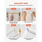 VEVOR Molding Wall Pack 3, Κιτ πάνελ με σκοτάδι, Ελαφρύ βαμμένο πολυστυρένιο, Εύκολη εγκατάσταση Έντονη επένδυση τοίχου για εσωτερική διακόσμηση Σαλόνι, Υπνοδωμάτιο, Σπίτι, Λευκό (79x160 + 79x61 cm)