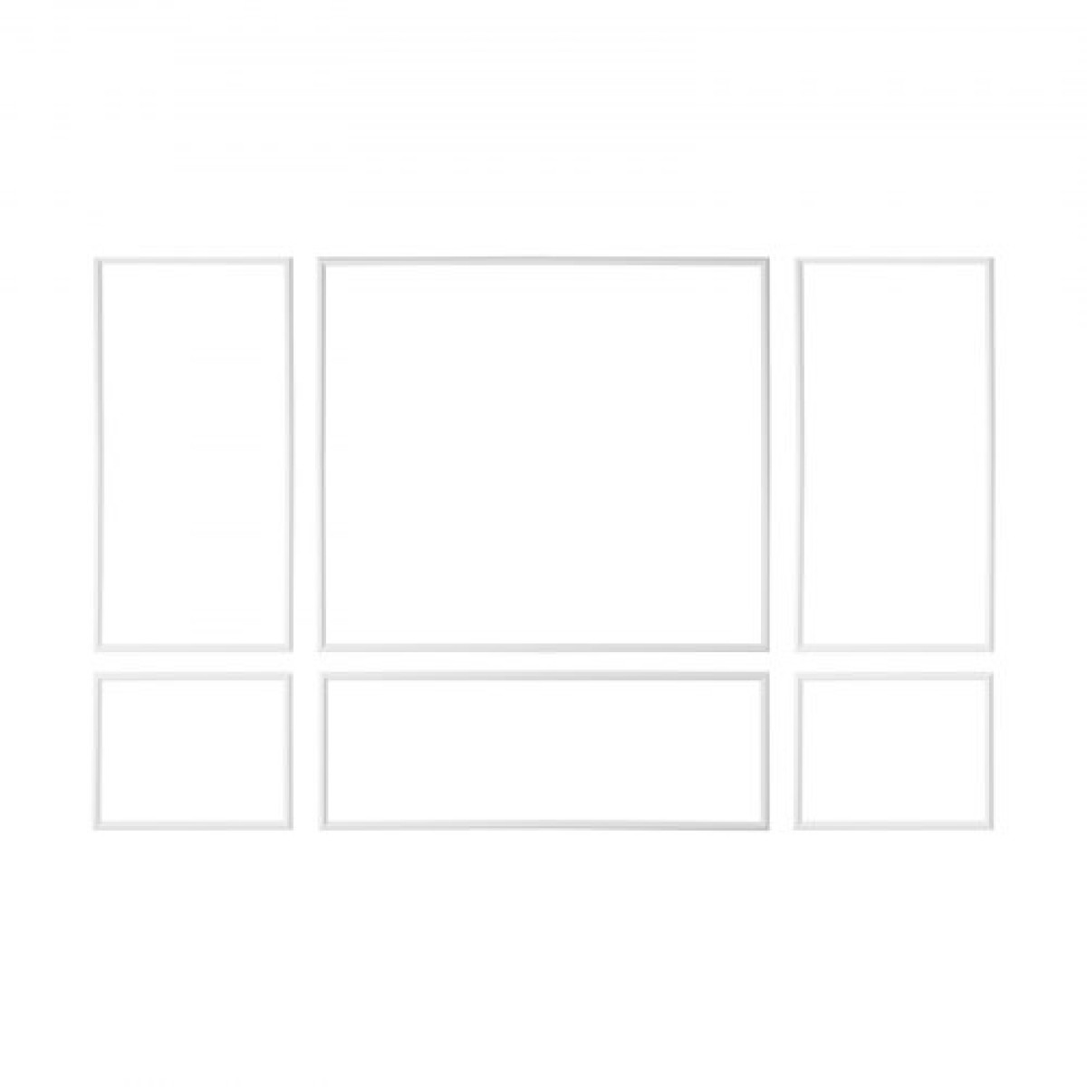 VEVOR Molding Wall Pack 3, Κιτ πάνελ με σκοτάδι, Ελαφρύ βαμμένο πολυστυρένιο, Εύκολη εγκατάσταση Έντονη επένδυση τοίχου για εσωτερική διακόσμηση Σαλόνι, Υπνοδωμάτιο, Σπίτι, Λευκό (79x160 + 79x61 cm)
