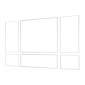 VEVOR Molding Wall Pack 3, Κιτ πάνελ με σκοτάδι, Ελαφρύ βαμμένο πολυστυρένιο, Εύκολη εγκατάσταση Έντονη επένδυση τοίχου για εσωτερική διακόσμηση Σαλόνι, Υπνοδωμάτιο, Σπίτι, Λευκό (79x160 + 79x61 cm)
