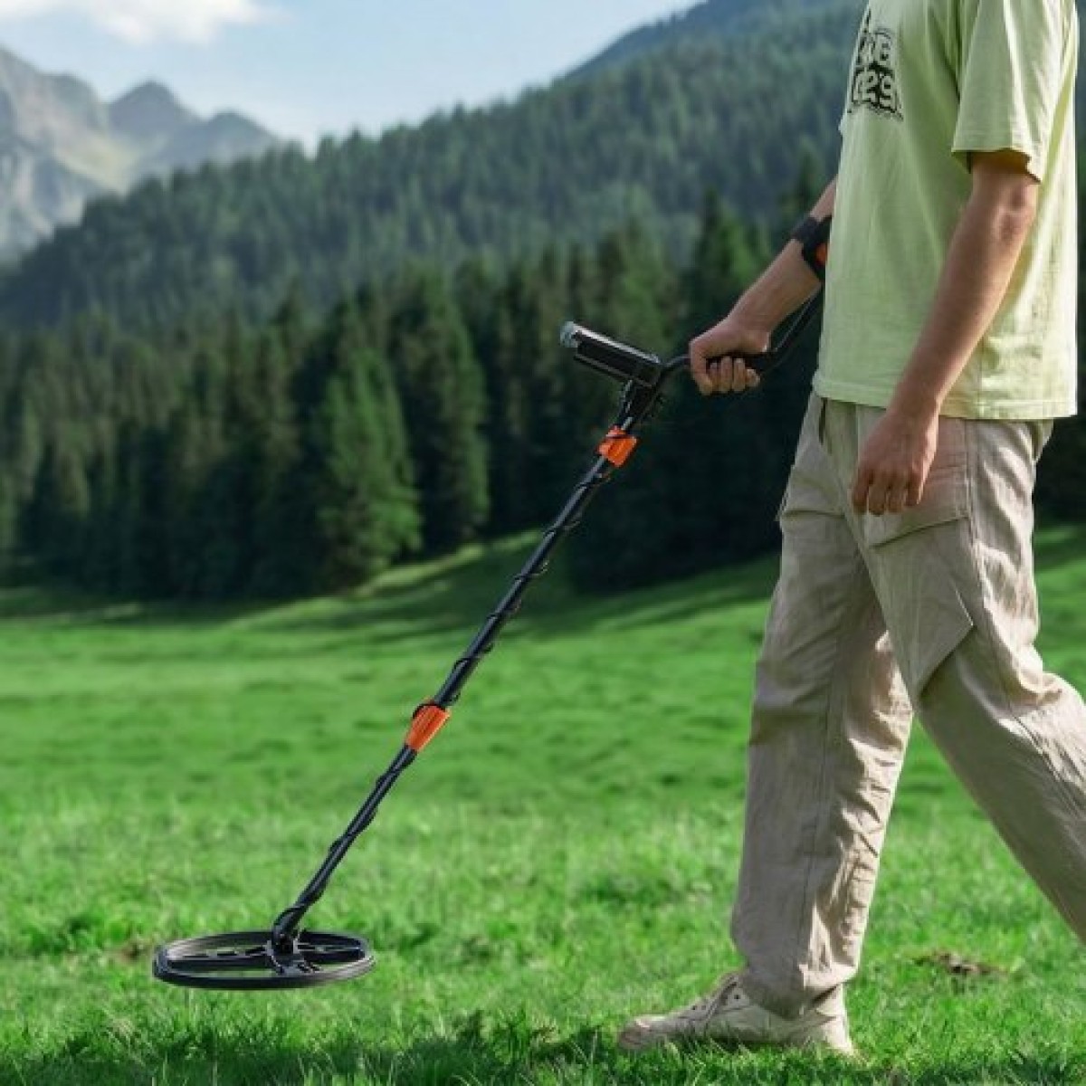 Ανιχνευτής μετάλλων VEVOR για ενήλικες, 254 mm, Επαγγελματικός ανιχνευτής χρυσού υψηλής ακρίβειας, IP68 αδιάβροχο πηνίο αναζήτησης με οθόνη, ακουστικά, 5 λειτουργίες, ρυθμιζόμενο μήκος, για ανίχνευση κυνηγιού χρυσού θησαυρού