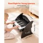 Πληκτρολόγιο VEVOR Kids Piano, Ξύλινο ψηφιακό πιάνο 25 πλήκτρων για παιδιά, Μίνι μουσικό εκπαιδευτικό όργανο παιχνίδι με ρεαλιστικό ήχο, διπλή ισχύς, ρυθμιζόμενη ένταση για νήπια, αγόρια κορίτσια εκμάθηση, μαύρο