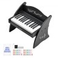 Πληκτρολόγιο VEVOR Kids Piano, Ξύλινο ψηφιακό πιάνο 25 πλήκτρων για παιδιά, Μίνι μουσικό εκπαιδευτικό όργανο παιχνίδι με ρεαλιστικό ήχο, διπλή ισχύς, ρυθμιζόμενη ένταση για νήπια, αγόρια κορίτσια εκμάθηση, μαύρο