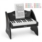 Πληκτρολόγιο VEVOR Kids Piano, Ξύλινο ψηφιακό πιάνο 25 πλήκτρων για παιδιά, Μίνι μουσικό εκπαιδευτικό όργανο παιχνίδι με ρεαλιστικό ήχο, διπλή ισχύς, ρυθμιζόμενη ένταση για νήπια, αγόρια κορίτσια εκμάθηση, μαύρο