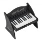 Πληκτρολόγιο VEVOR Kids Piano, Ξύλινο ψηφιακό πιάνο 25 πλήκτρων για παιδιά, Μίνι μουσικό εκπαιδευτικό όργανο παιχνίδι με ρεαλιστικό ήχο, διπλή ισχύς, ρυθμιζόμενη ένταση για νήπια, αγόρια κορίτσια εκμάθηση, μαύρο