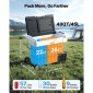 Ψυγείο αυτοκινήτου VEVOR, DC 12/24V AC100-240V Συμπιεστής Ηλεκτρικός ψύκτης, -20°C έως 20°C Ψυγείο φορτηγών με έλεγχο APP, τροχοί & διπλής ζώνης, Ψυγείο αυτοκινήτων 45L για RV, Σκάφη, Κάμπινγκ, Ψάρεμα