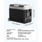 Ψυγείο αυτοκινήτου VEVOR, DC 12/24V AC100-240V Συμπιεστής Ηλεκτρικός ψύκτης, -20°C έως 20°C Ψυγείο φορτηγών με έλεγχο APP, τροχοί & διπλής ζώνης, Ψυγείο αυτοκινήτων 45L για RV, Σκάφη, Κάμπινγκ, Ψάρεμα