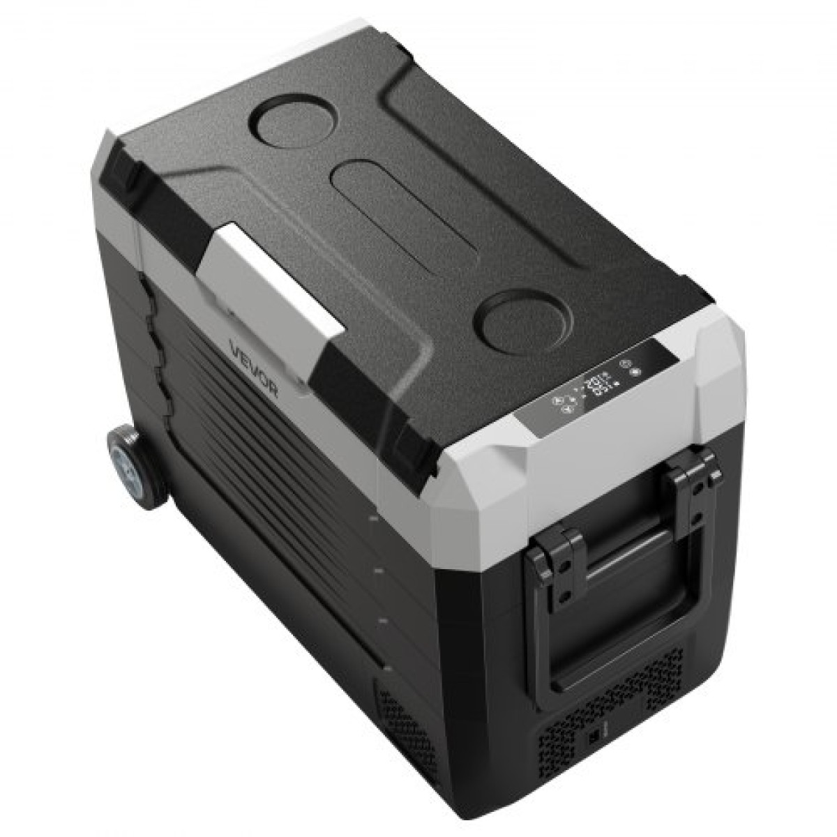 Ψυγείο αυτοκινήτου VEVOR, DC 12/24V AC100-240V Συμπιεστής Ηλεκτρικός ψύκτης, -20°C έως 20°C Ψυγείο φορτηγών με έλεγχο APP, τροχοί & διπλής ζώνης, Ψυγείο αυτοκινήτων 45L για RV, Σκάφη, Κάμπινγκ, Ψάρεμα