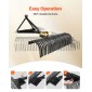 VEVOR Tow Behind Dethatcher, 1525mm Tow Dethatcher, 1525mm Tow Dethatcher with 32 Steel Tines, 3-Point Lawn Dethatcher Rake with Attachments for Tractor, Landscape Rake for Garden, Farm, Grass