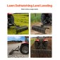 VEVOR Tow Behind Dethatcher, 1525mm Tow Dethatcher, 1525mm Tow Dethatcher with 32 Steel Tines, 3-Point Lawn Dethatcher Rake with Attachments for Tractor, Landscape Rake for Garden, Farm, Grass