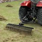 VEVOR Tow Behind Dethatcher, 1525mm Tow Dethatcher, 1525mm Tow Dethatcher with 32 Steel Tines, 3-Point Lawn Dethatcher Rake with Attachments for Tractor, Landscape Rake for Garden, Farm, Grass