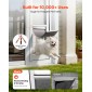VEVOR Dog Dog Poor for Sliding Glass Door, 1927 mm έως 2049 mm Ρυθμιζόμενο ύψος, Πλαίσιο από κράμα αλουμινίου με πτερύγιο, σχέδιο κλειδαριάς, για μεσαίου μεγέθους σκύλους, συρόμενες γυάλινες πόρτες κατοικίδιων ζώων 180° για ενοικιαστές