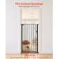 VEVOR Extra Tall Pet Gate για γάτες, 740-1050 mm Ρυθμιζόμενο πλάτος, 1420 mm High Dog Gate, με κιτ τοποθέτησης πίεσης και κιτ τοποθέτησης στον τοίχο, στενό διάκενο 33 mm, για σκάλες, πόρτες και σπίτι, μαύρο