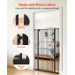 VEVOR Extra Tall Pet Gate για γάτες, 740-1050 mm Ρυθμιζόμενο πλάτος, 1420 mm High Dog Gate, με κιτ τοποθέτησης πίεσης και κιτ τοποθέτησης στον τοίχο, στενό διάκενο 33 mm, για σκάλες, πόρτες και σπίτι, μαύρο